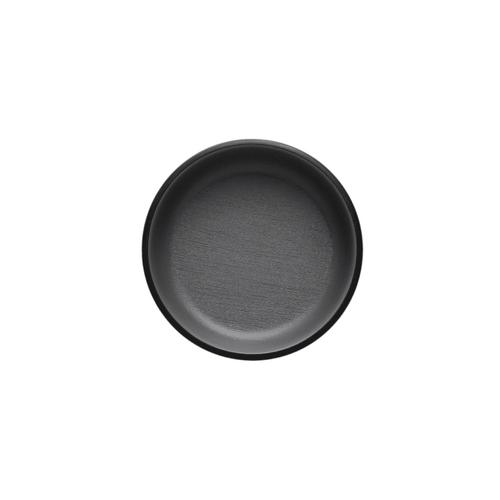 Coucou Melamine Small Round Dish 10.1x3.5cm - Grey & Black - 11SD10GB