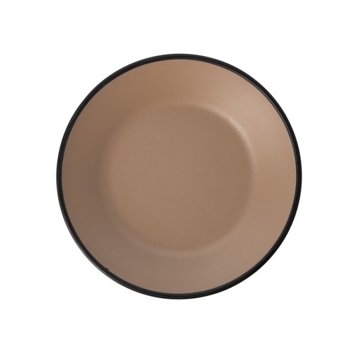 Coucou Melamine Dual Colour Round Sauce Dish 13cm - Beige & Black - 11SD13EB
