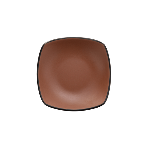 Coucou Melamine Square Sauce Dish 13 x 13cm - Brown & Black