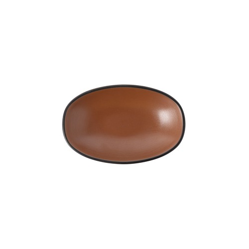 Coucou Melamine Oblong Plate 13.8.5cm - Brown & Black - 14BW13BB