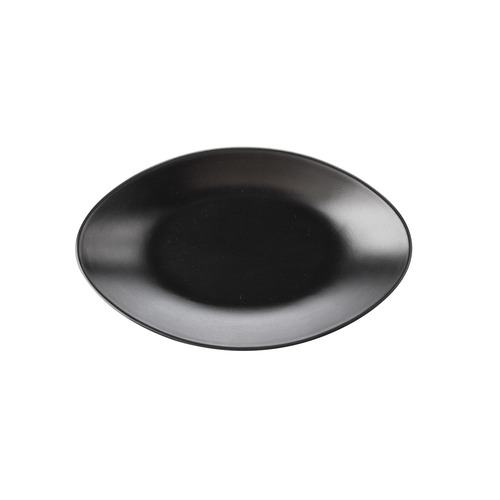 CouCou Dual Colour Oval Plate 24.5x15cm - Black & Black
