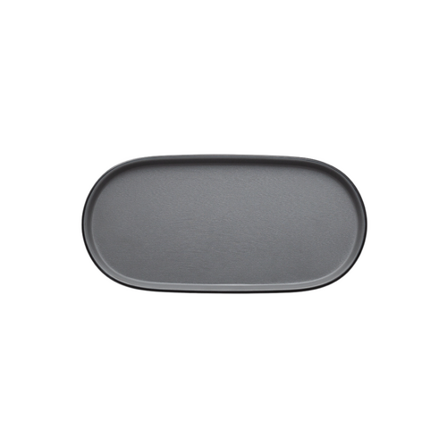 Coucou Melamine Oval Plate 26.2x12.8x1.8cm - Grey & Black
