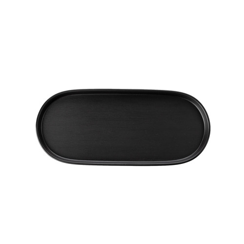 CouCou Dual Colour Oblong Plate 29x13cm - Black & Black 