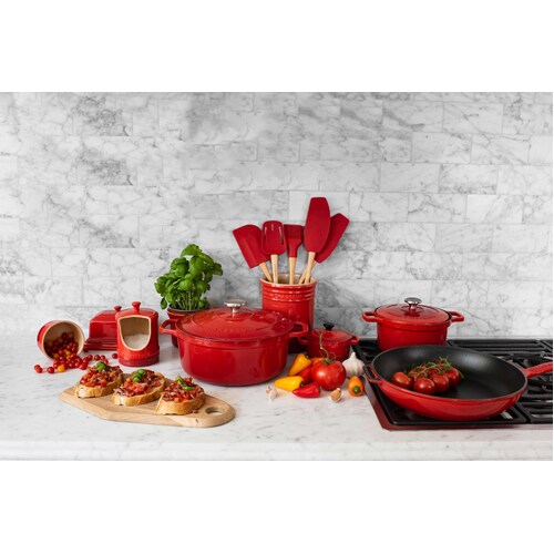 Chasseur Fry Pan With Cast Handle 280mm Inferno Red