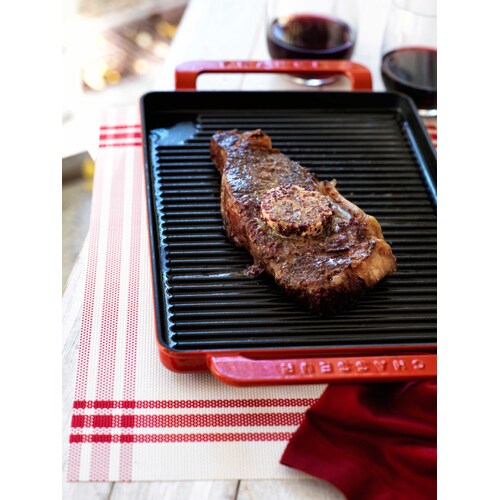 Chasseur Rectangular Grill Pan 420x240mm Inferno Red