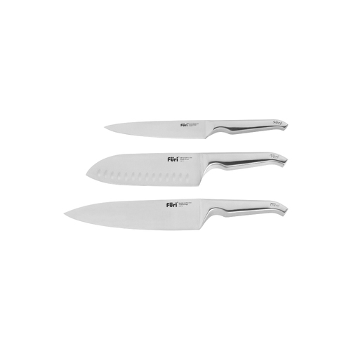 Furi Pro Acacia East/West Santoku Knife Set 3pc