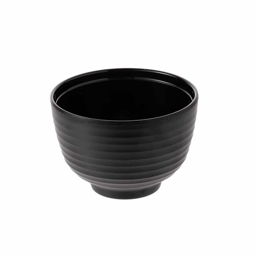 Coucou Melamine Round Bowl with Cover 9.5cm - Black