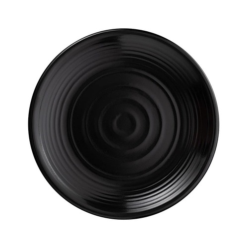 Coucou Melamine Round Plate 27.9cm - Matte Black - 31PL28BK