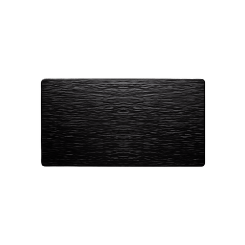 Coucou Melamine Platter Ripple 32.5cmx17.5cm - Black - 32BD32BK1