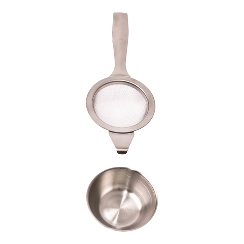 Teaology Stainless Steel Long Handle Tea Strainer/Bowl