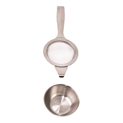 Teaology Stainless Steel Long Handle Tea Strainer/Bowl