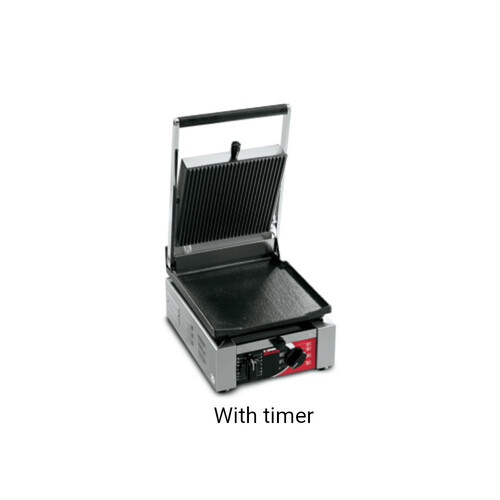 Sirman 34A1401102SI Elio L-L Panini Grill with Timer (Smooth Top / Smooth Bottom) 