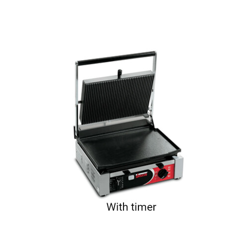 Sirman Cort L-R Panini Grill With Timer (Ribbed Top / Smooth Bottom)