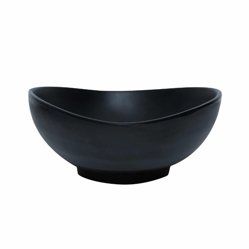 Coucou Melamine Oval Bowl Black 20cm - Black