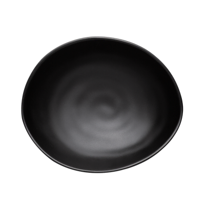 Coucou Melamine Oval Bowl Black 24cm - Black