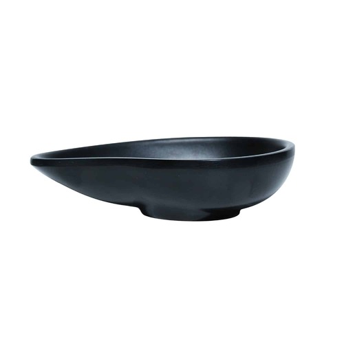 Coucou Melamine Tea Drop Sauce Dish - Matte Black