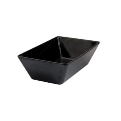 Coucou Melamine Rectangular Deep Bowl 25x15cm Black