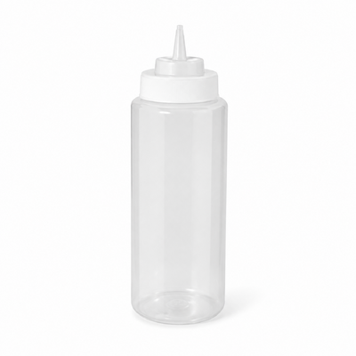 Sauce Bottle 1000ml Clear, Wide Mouth 