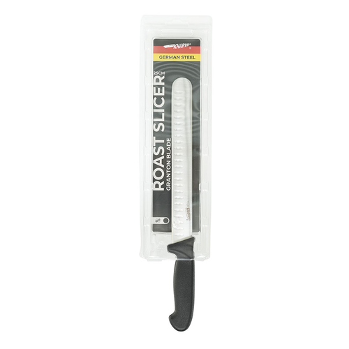 Kharve Roast Slicer Granton Blade 25cm Black Handle