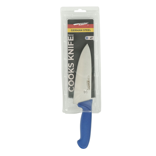 Kharve Cooks Knife 15cm Blue Handle