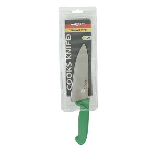 Kharve Cooks Knife 15cm Green Handle