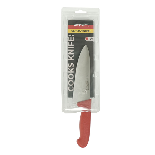 Kharve Cooks Knife 15cm Red Handle
