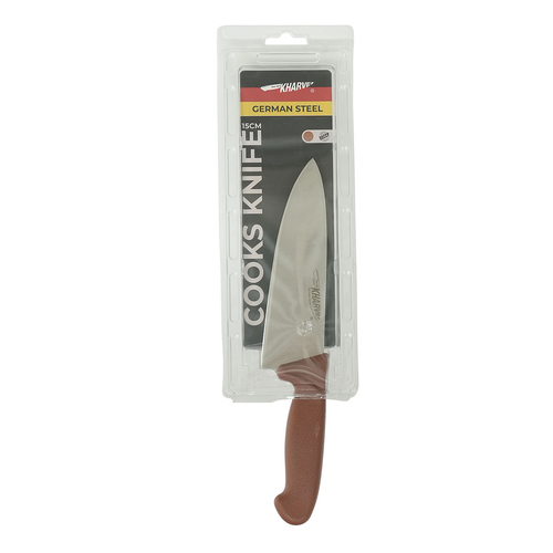 Kharve Cooks Knife 15cm Brown Handle