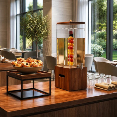 Chef Inox Serve Walnut Wood Tray Gastronorm 1/2 325x265x38mm