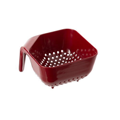 Coucou Melamine Square Filter with Handle 16.5x15x7cm - Red