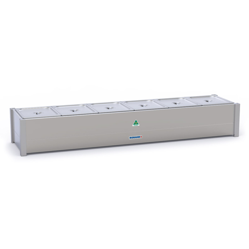 Roband BM16 Bain Marie - Fits 6 x 1/2 size pans | Pans not included