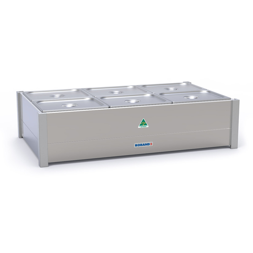 Roband BM23 Bain Marie - Fits 2 rows 3 x 1/2 size pans | Pans not included