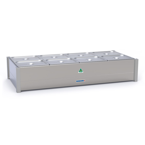Roband BM24 Bain Marie - Fits 2 rows 4 x 1/2 size pans | Pans not included
