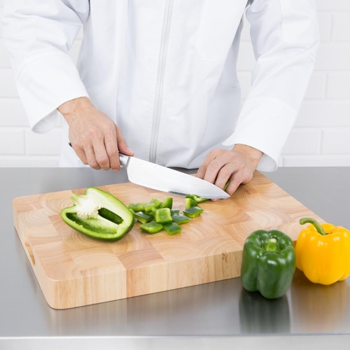 Vogue Rectangular Wooden Chopping Board Medium 455x305x45mm 