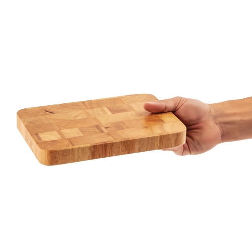 Vogue Rectangular Wooden Chopping Board Small 230x150x25mm