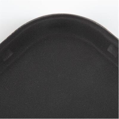 Olympia Kristallon Rectangular Tray Black Anti-Slip Plastic 356x458mm