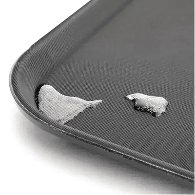 Olympia Kristallon Rectangular Tray Black Anti-Slip Plastic 380x510mm