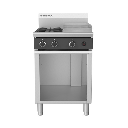 Cobra C6C - 2 Gas Open Burners with 300mm Griddle Plate - Open Cabinet Base