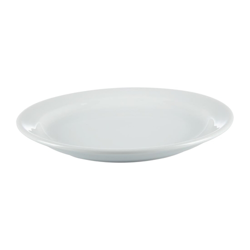 Olympia Whiteware Narrow Rimmed Plate - 180mm 7" (Box of 12) - CB487