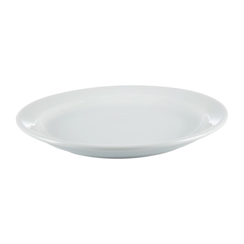 Olympia Whiteware Narrow Rimmed Plate 180mm (Box of 12)