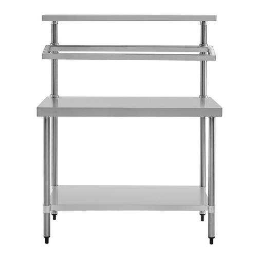 Vogue Stainless Steel Prep Station with Gantry 1200x600x1500mm