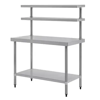 Vogue Table with Gantry Shelf 1500x 1200x600mm