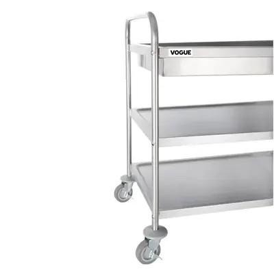 Vogue Deep Tray Clearing Trolley 3 Tier 940x855x535mm