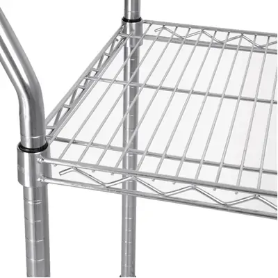 Vogue 2 tier Chrome Wire Trolley 910x457x960mm