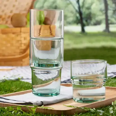 Pasabahce Aware Hill Long Drink 440ml - Green Tint (Box of 24)