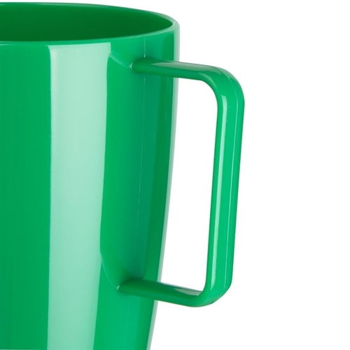 Olympia Kristallon Polycarbonate Handled Cups Green - 284ml 10oz (Box of 12)