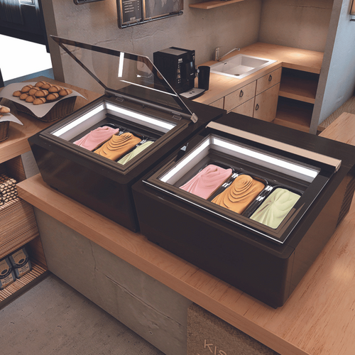 Bonvue CGD-03B - Bench Top Gelato / Ice cream Display Showcase