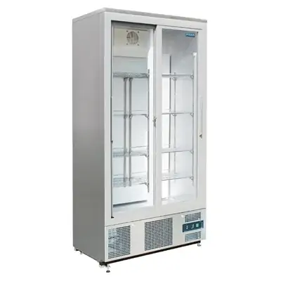 Polar CK478-A G-Series Sliding Double Door Upright Back Bar Fridge 490Ltr
