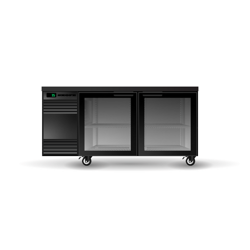 Skope CL.2.GSW - BackBar 2 Glass Swing Door CounterLine Fridge