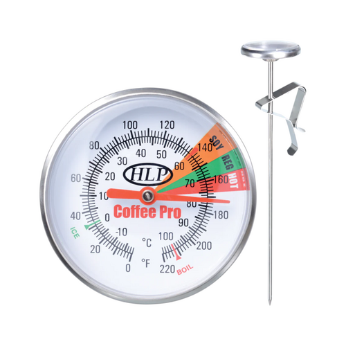 Coffee-Pro Milk Frothing / Food Heating Thermometer w/ Long Probe & Clip