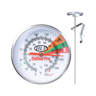 Coffee-Pro Milk Frothing / Food Heating Thermometer w/ Long Probe & Clip - COFFEEPRO
